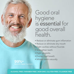 ORL mouthwash enamel strengthening and whitening benefits.