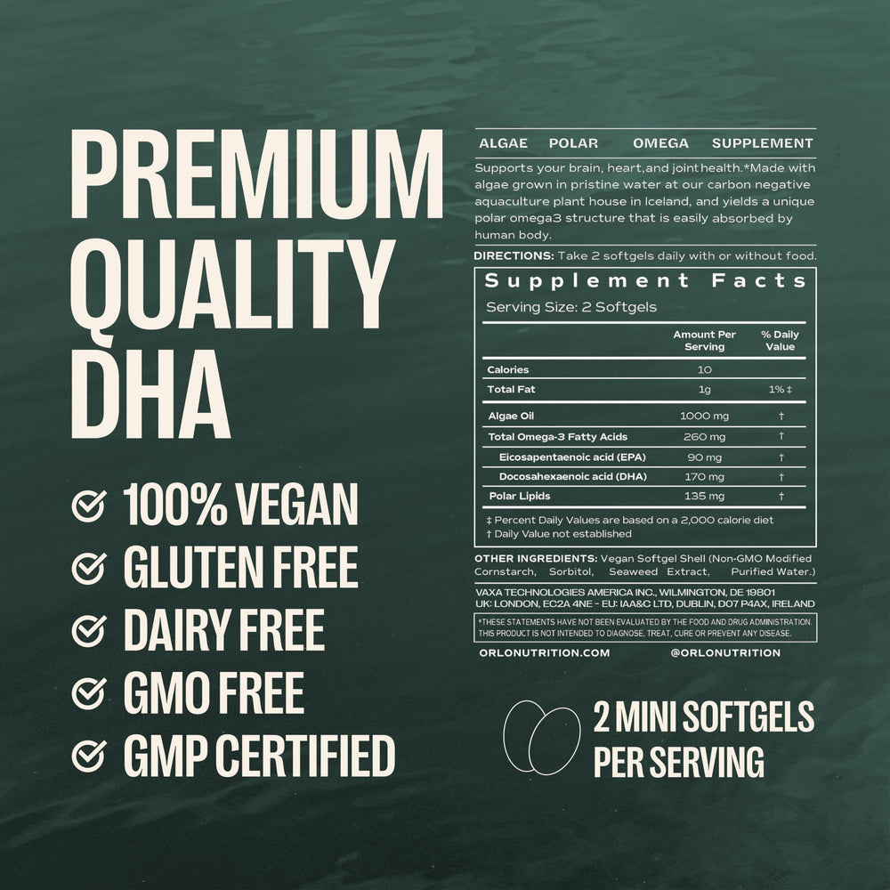 Graphic showing brain health benefits of DHA