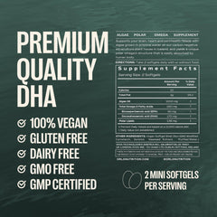 Graphic showing brain health benefits of DHA