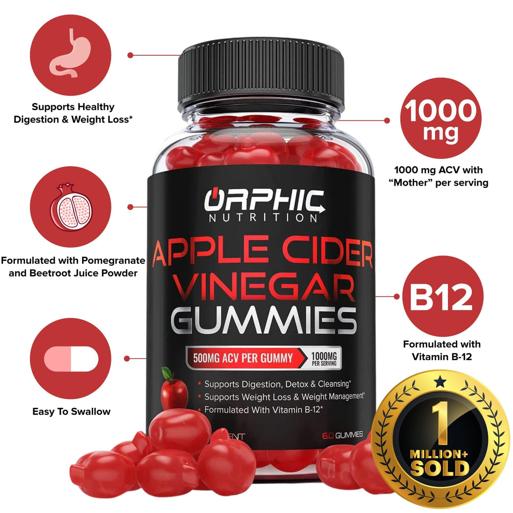 Orphic Nutrition ACV Gummies 60-count – side view