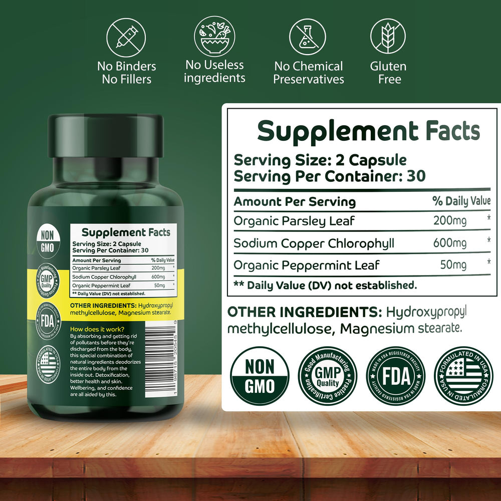 Orry's Vital Chlorophyll packaging