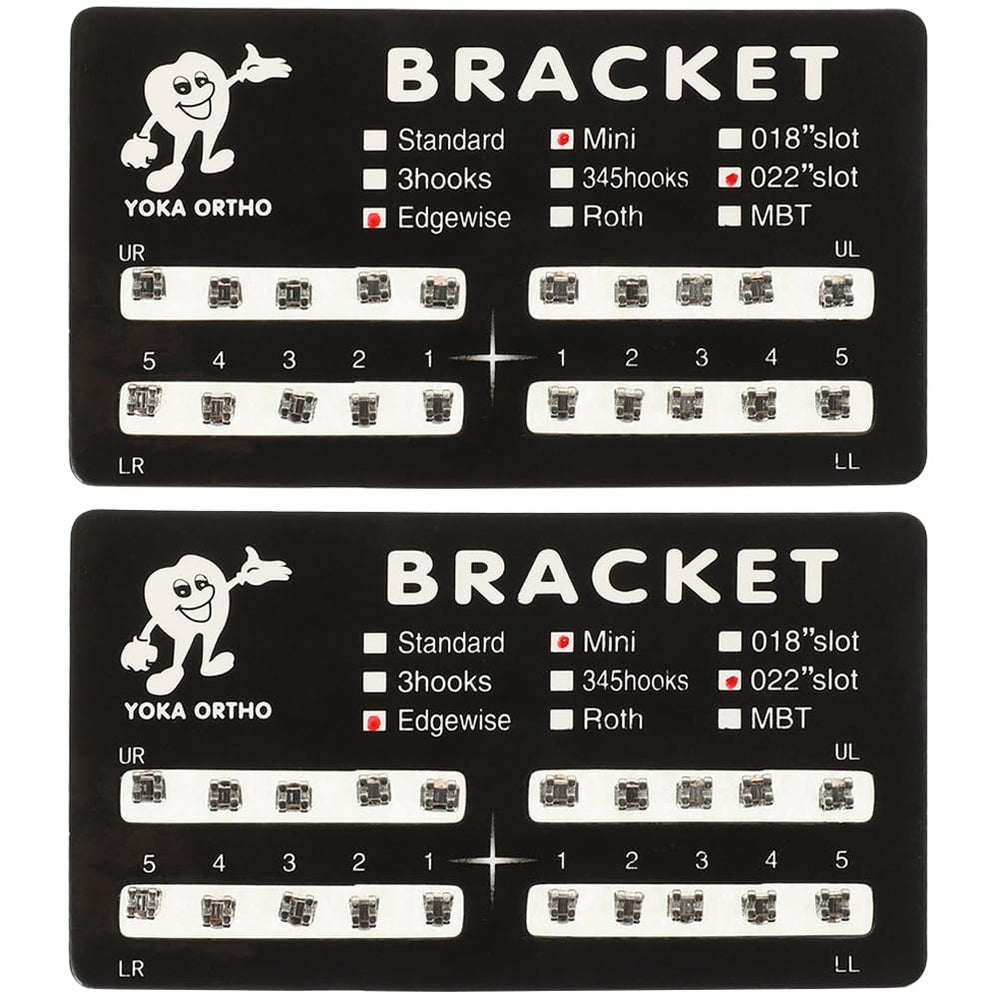 40Pcs Orthodontic Brackets Stainless Steel Holder Kit - box and components