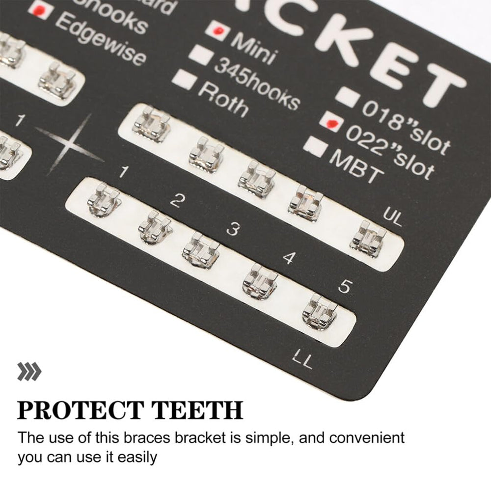 Stainless steel orthodontic bracket with adjustable design
