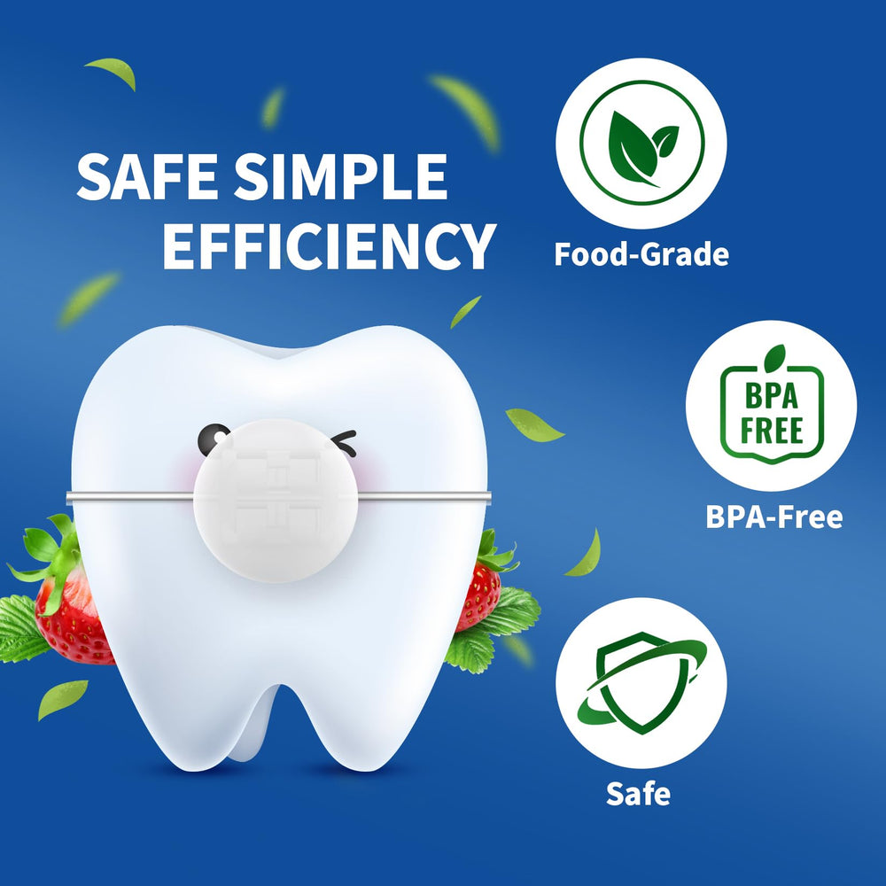 Mint-flavored orthodontic wax protecting braces