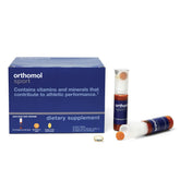 Orthomol Sport bottle and box on white background