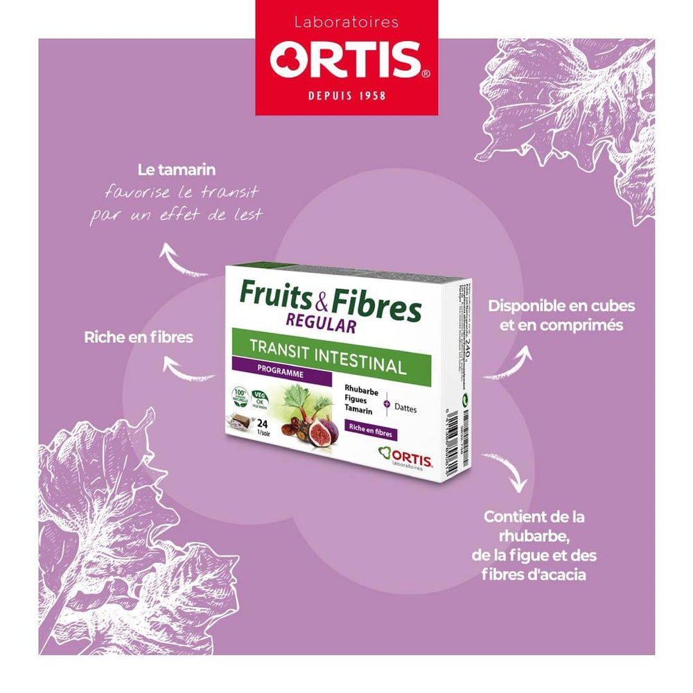 Fruit-flavored cubes from Ortis Fruits & Fibres box