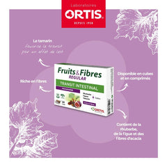 Fruit-flavored cubes from Ortis Fruits & Fibres box