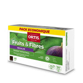 Front packaging of Ortis Fruits & Fibres Regular 45 Squares to Chew