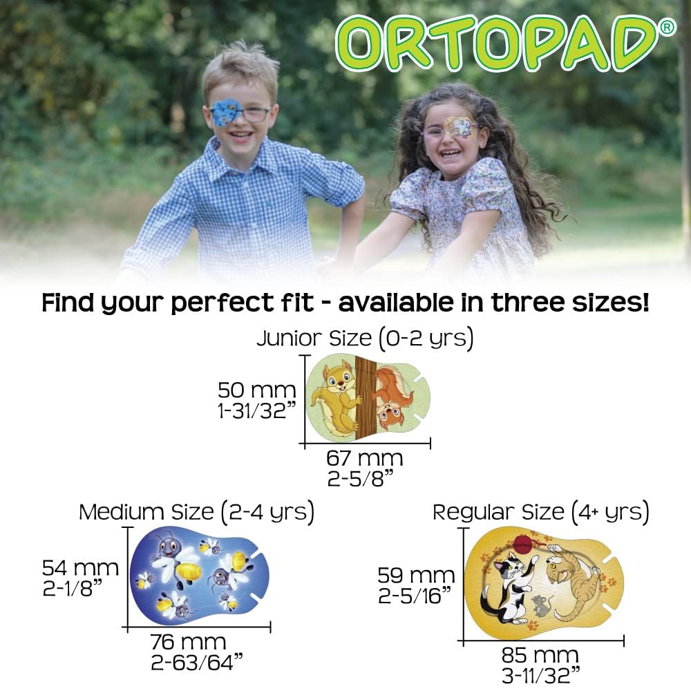 Ortopad Bamboo Girls Eye Patches – Butterfly design (Junior size, 0-2 yrs)