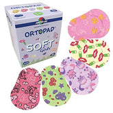 Ortopad Soft Bamboo Girls Eye Patches Footprints design, regular size