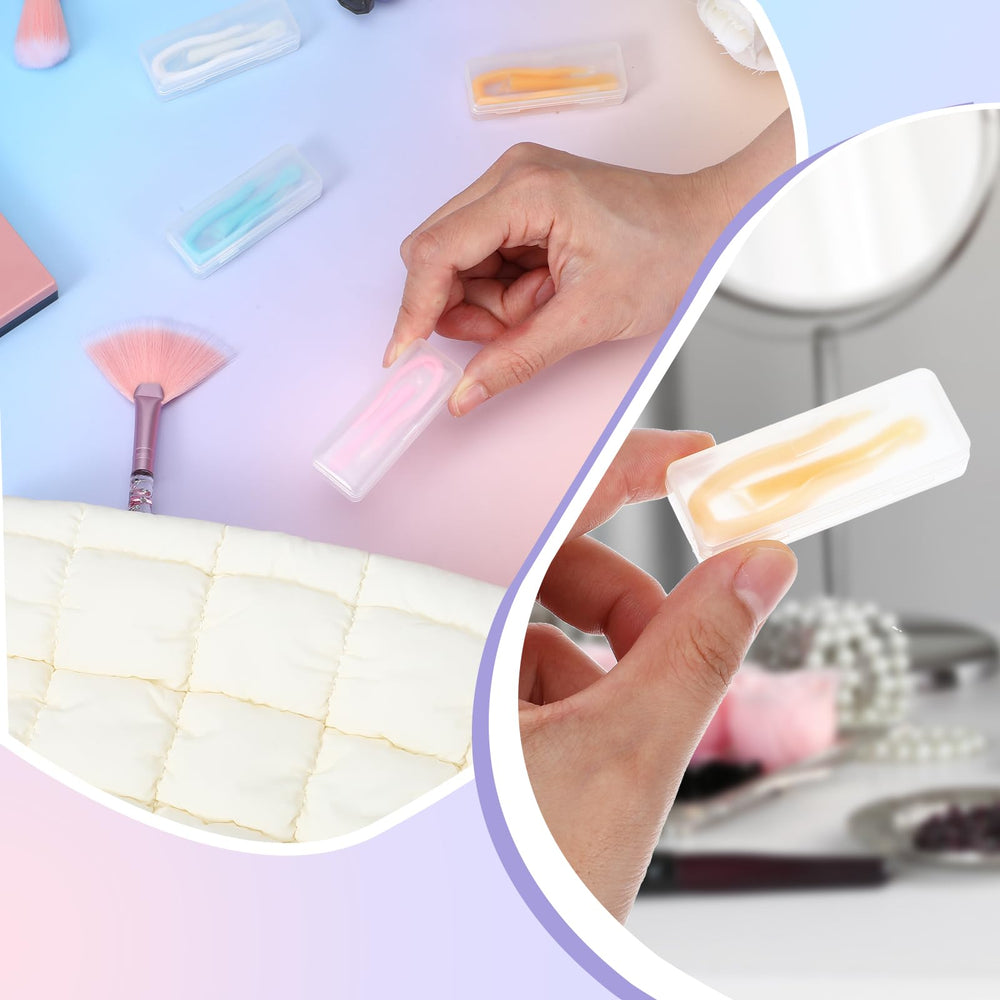 Angled silicone surface secures contact lenses on remover