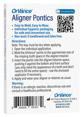 Pontics with a clear aligner tray prepared for use