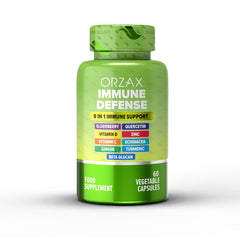 ORZAX 9 in 1 Immune Defense Booster bottle with 60 veggie capsules