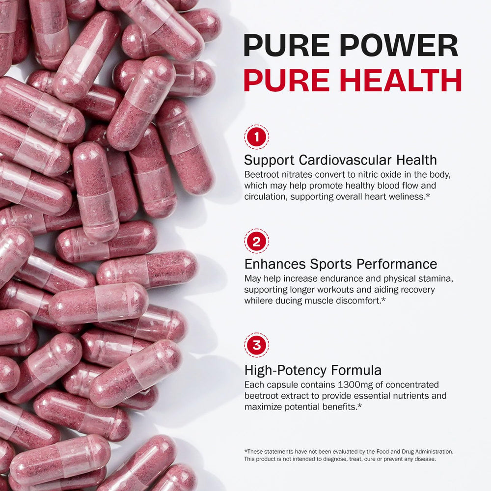 O.SECERT Beet Root Capsules label art highlights organic ingredients and quality promise.