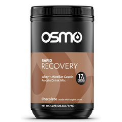 Osmo Rapid Recovery chocolate canister front view for post-workout recovery.