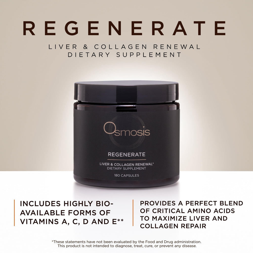 Close-up of Osmosis Skincare Regenerate label