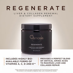 Close-up of Osmosis Skincare Regenerate label