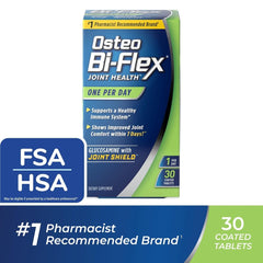 Osteo Bi-Flex label close-up with active ingredients and benefits