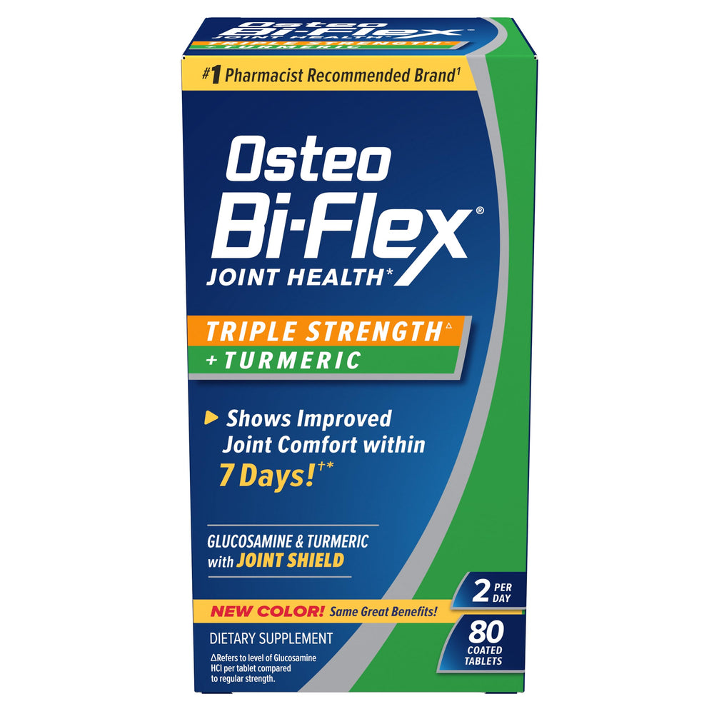 Osteo Bi-Flex Triple Strength Glucosamine with Turmeric 80-count bottle