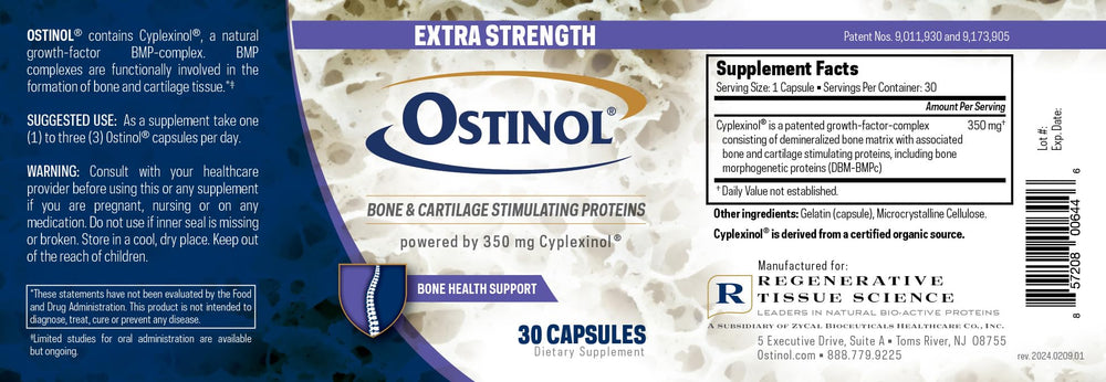 Close-up of Ostinol 350mg capsule