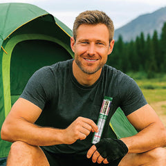 Ostrim Original on-the-go pouch for travel or gym bag.
