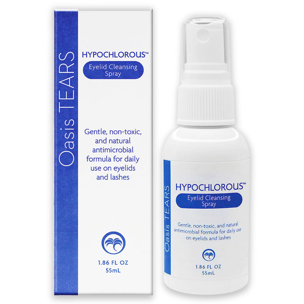 Bottle of OT7400 Oasis TEARS HYPOCHLOROUS Eyelid and Lash Cleansing Spray, 1.86 oz