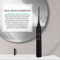 Close-up of DuPont bristles on the toothbrush