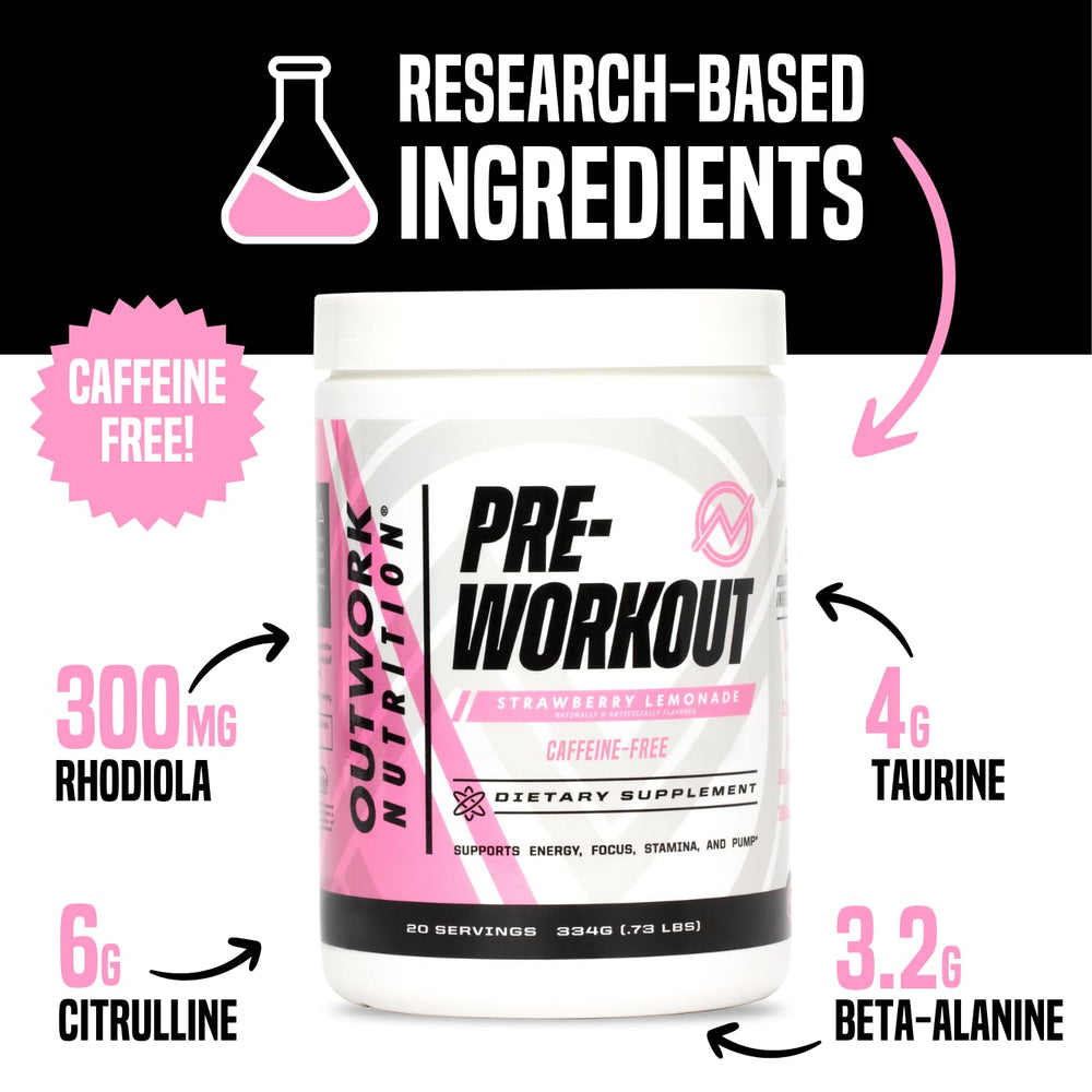 Outwork Nutrition non-stim preworkout mixed in glass supports smooth hydration and flavor