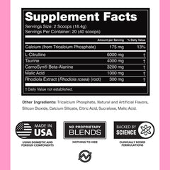 Outwork Nutrition non-stim preworkout scoop in hand for easy measurement and steady energy