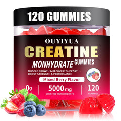 Front view of OUYIYUA Creatine Monohydrate Gummies bottle