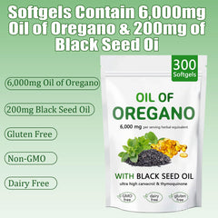 Gluten-free and soy-free oregano oil capsules
