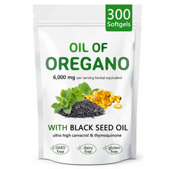 Hero image: Ovela Oil of Oregano with Black Seed Oil softgels bottle