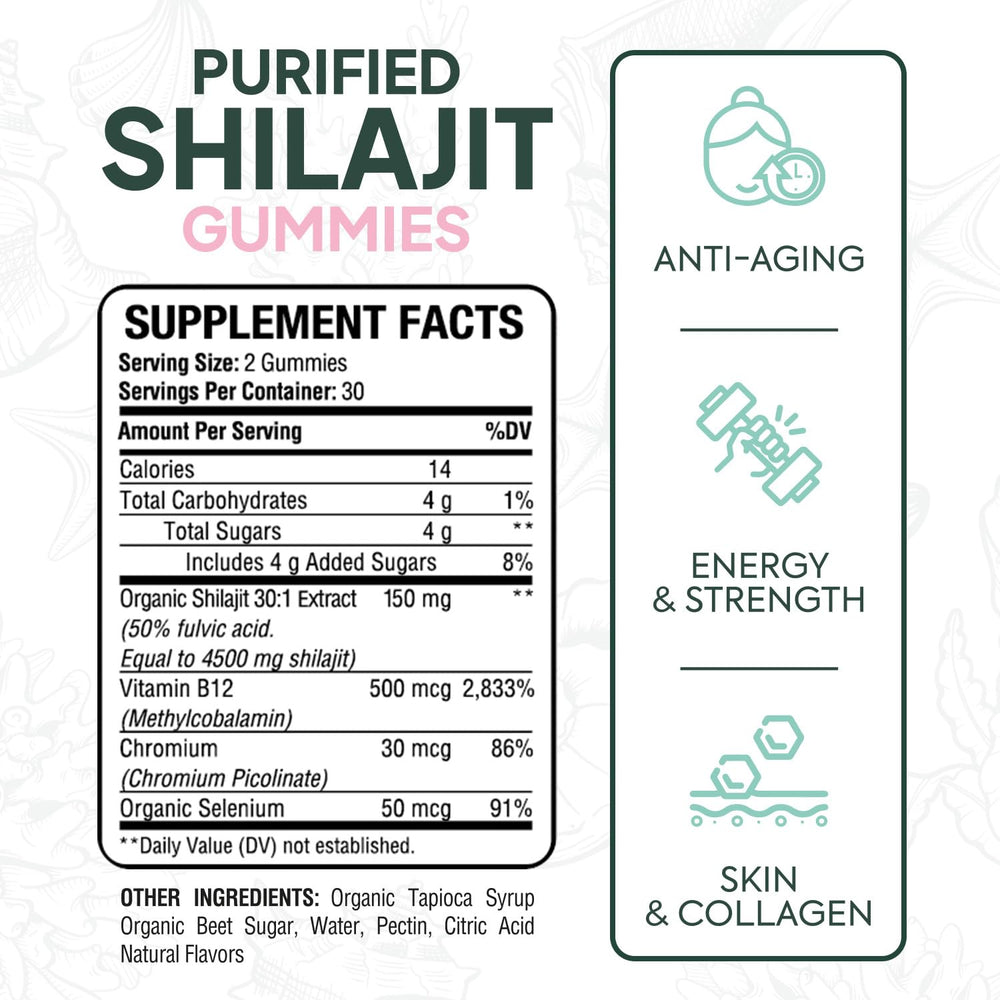 Close-up image highlighting fulvic acid content in shilajit extract