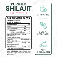 Close-up image highlighting fulvic acid content in shilajit extract