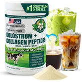 Front view of OVIDA Premium Bovine Colostrum & Collagen Peptides 300g tub