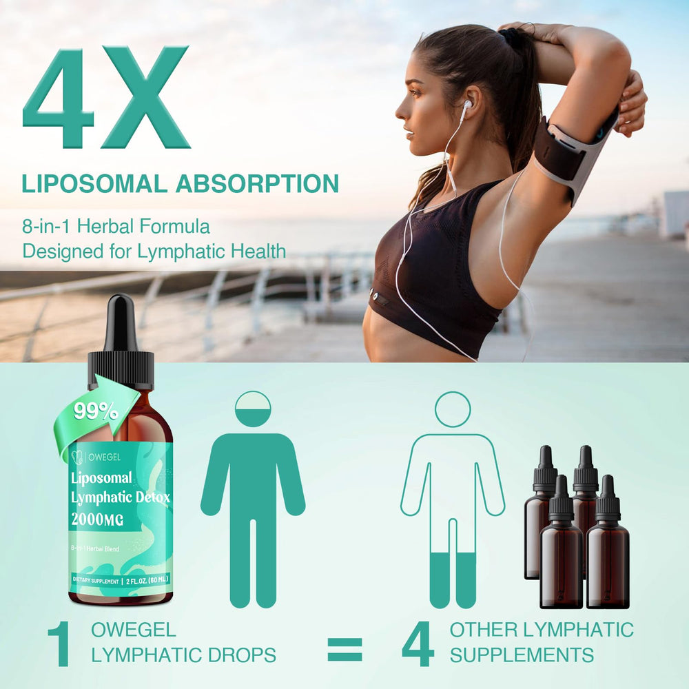 Lymphatic detox blend illustration with herbs