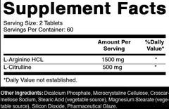 Bottle of Oxify L-Arginine L-Citrulline Complex with 120 tablets