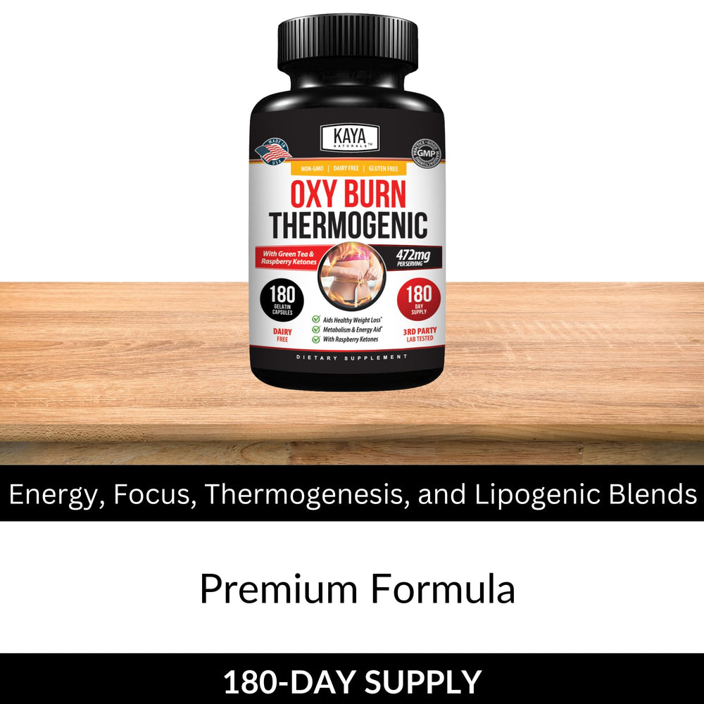 Person exercising with Kaya Naturals Oxy Burn in the scene