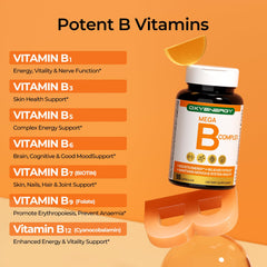 Includes folic acid (B9) and B12 for heart and nerve health