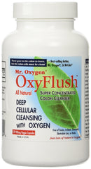 Front view of Mr. Oxygen OxyFlush 120-cap bottle