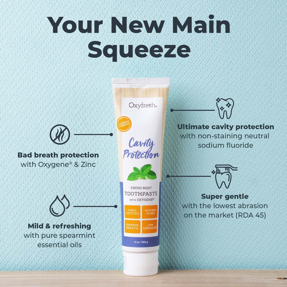 Oxyfresh Cavity Protection Fresh Mint Toothpaste packaging 5 oz