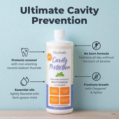 Oxyfresh Cavity Protection Mouthwash pack 2 back label
