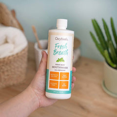 Per-pack packaging for Oxyfresh Fresh Breath Mouthwash