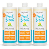 Pack front view of Oxyfresh Lemon Mint Mouthwash 3-pack
