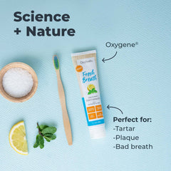 Oxyfresh toothpaste tube with clean packaging