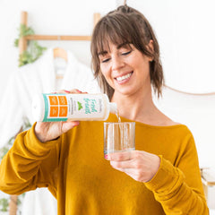 Graphic showing peppermint oil and xylitol in mouthwash