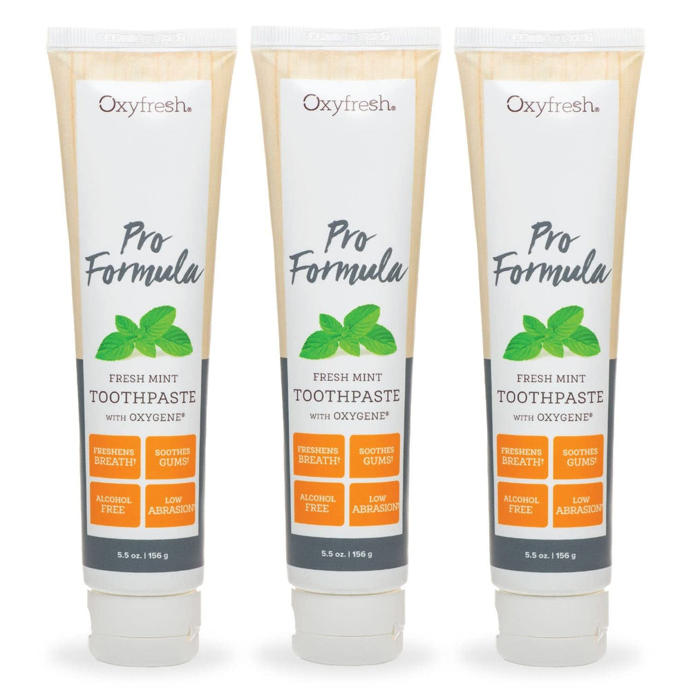 Oxyfresh Pro Formula Fresh Mint Toothpaste tube and packaging