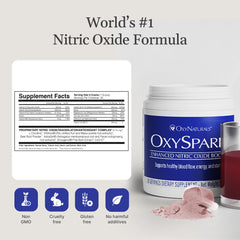 Close-up of OxySpark packaging