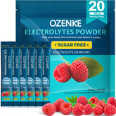 OZENKE Raspberry electrolyte packets front view