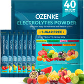OZENKE Lemon Lime Electrolyte Packets – Sugar Free, 0 Cal, 40 Sticks